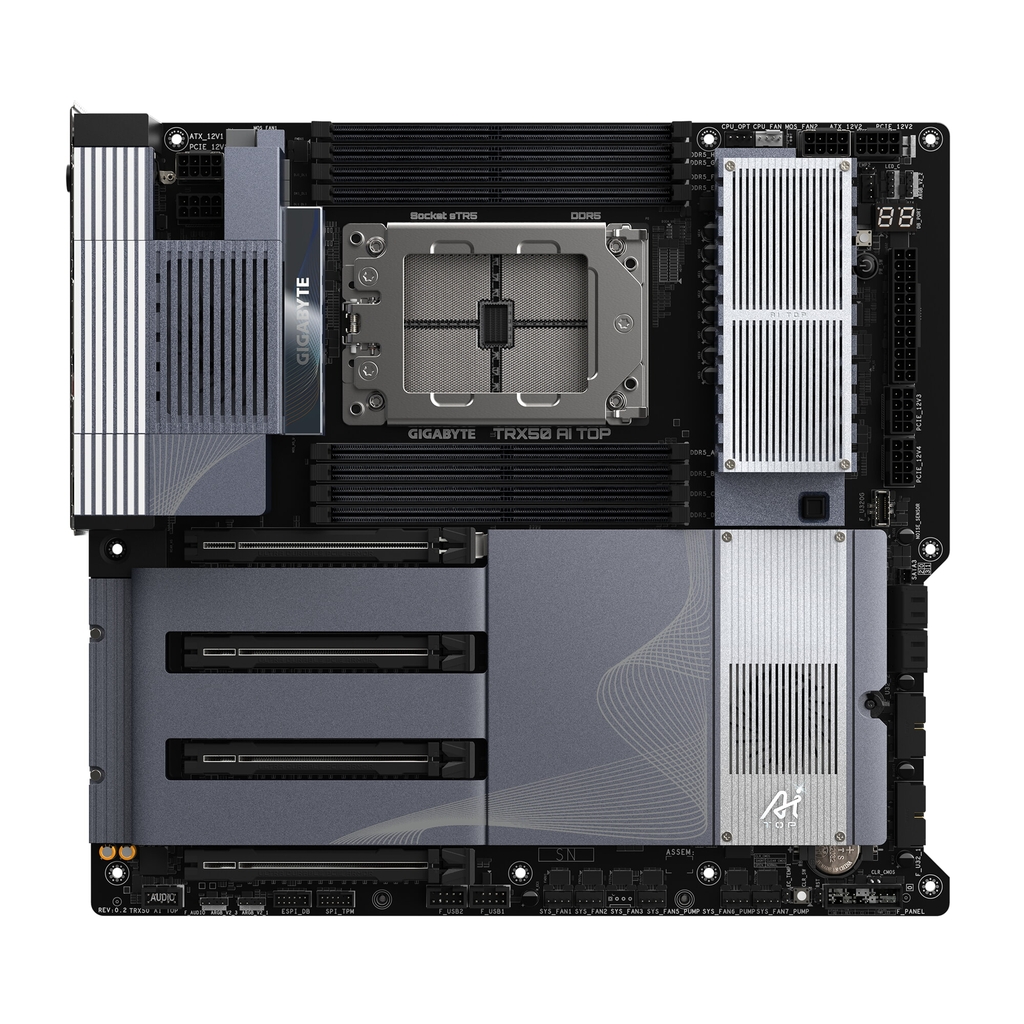 Mainboard Gigabyte TRX50 AI TOP-2B (sTR5, DDR5 ECC RDIMM, 4 khe PCIe x16, Wi-Fi 7, E-ATX)