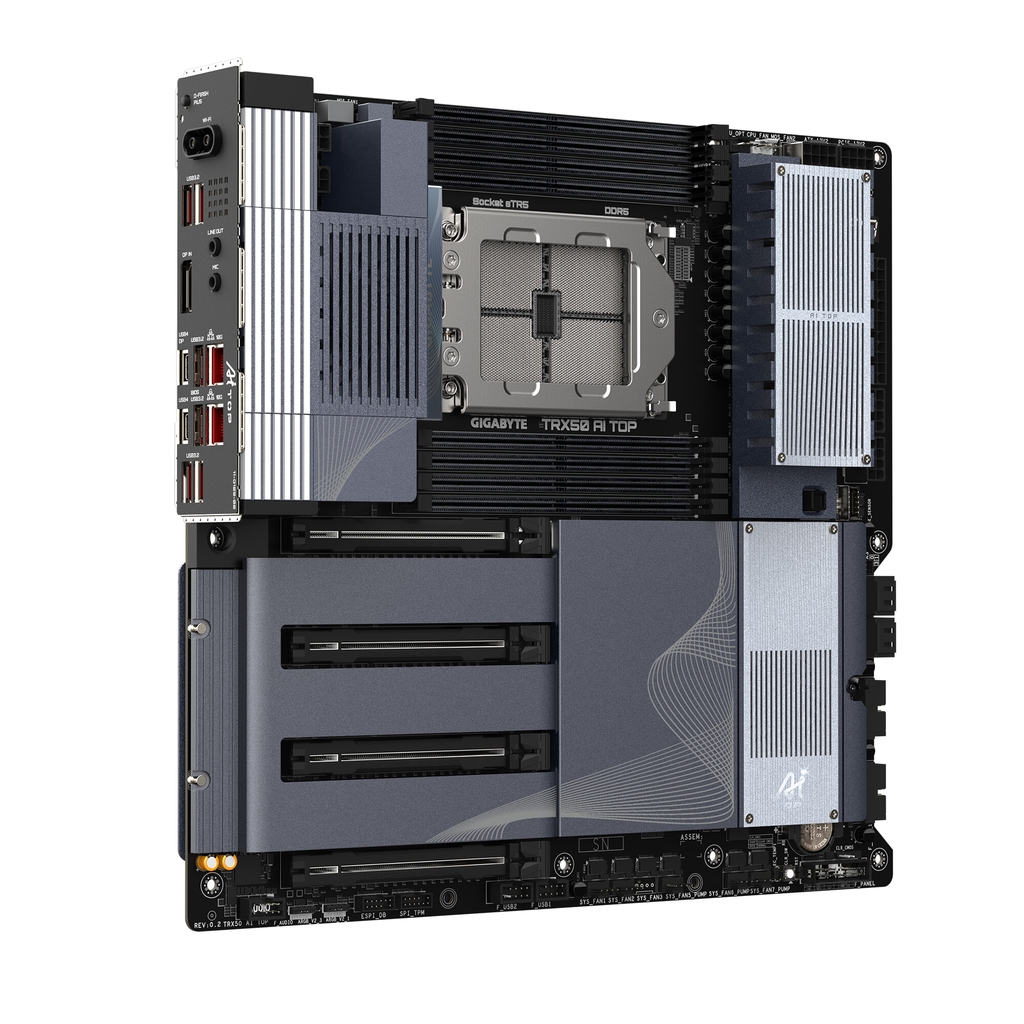Mainboard Gigabyte TRX50 AI TOP-2B (sTR5, DDR5 ECC RDIMM, 4 khe PCIe x16, Wi-Fi 7, E-ATX)