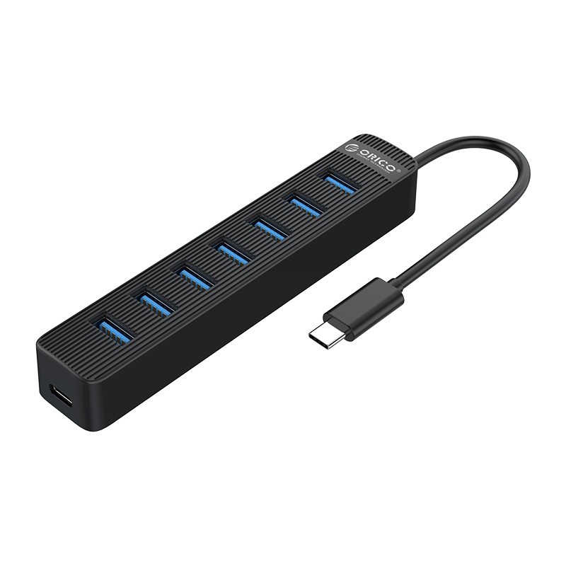 Bộ chia Type C ra 7 cổng USB 3.0 Orico TWC3-7A-BK-EP