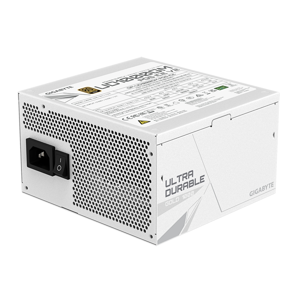 Nguồn máy tính Gigabyte UD1000GM PG5 V2 ICE 1000W (80 PLUS Gold, ATX 3.1, PCIe 5.1, Full Modular) - GP-UD1000GM PG5 ICE