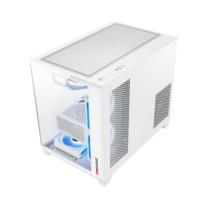 Vỏ Case MAGIC Aqua-M Ultra Pro White sẵn 3 Fan