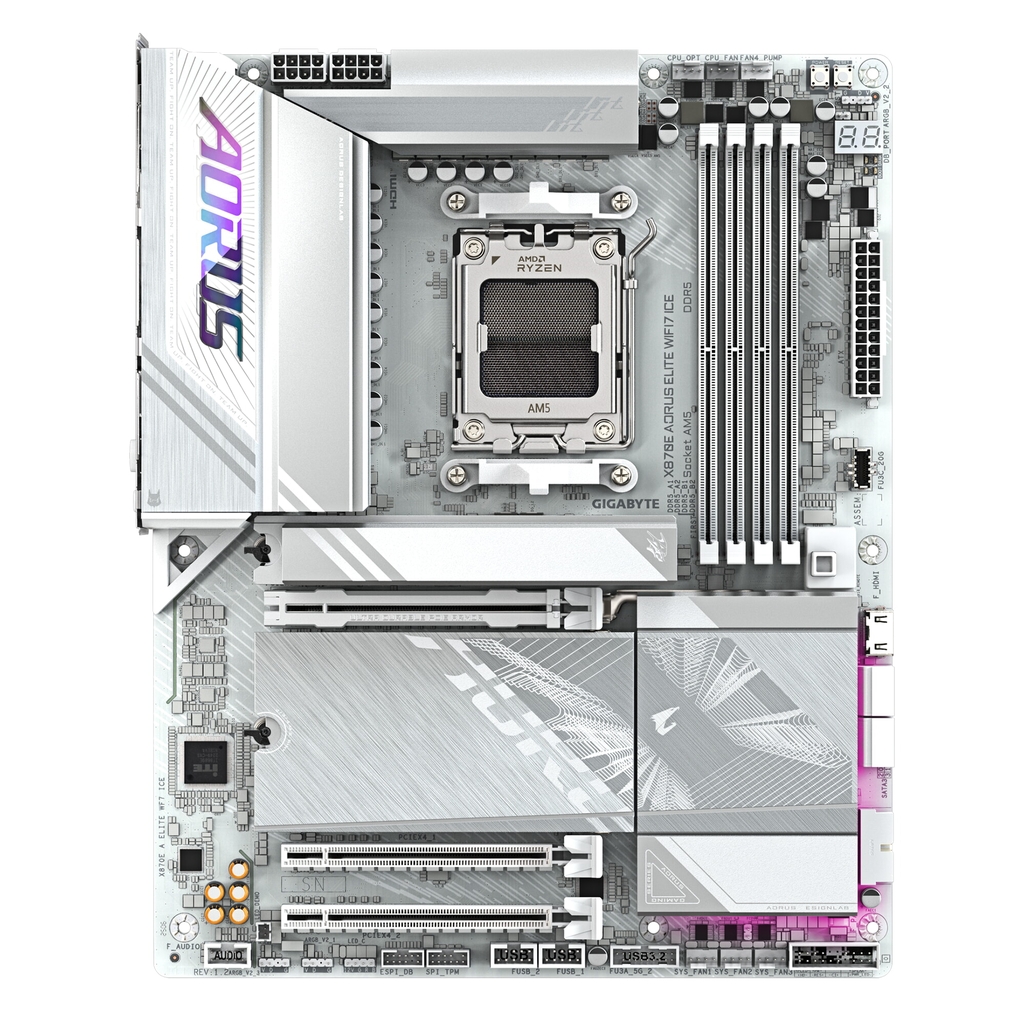 Mainboard Gigabyte X870E AORUS ELITE WIFI7 ICE (AMD X870E, AM5, DDR5, ATX, Wi-Fi 7)