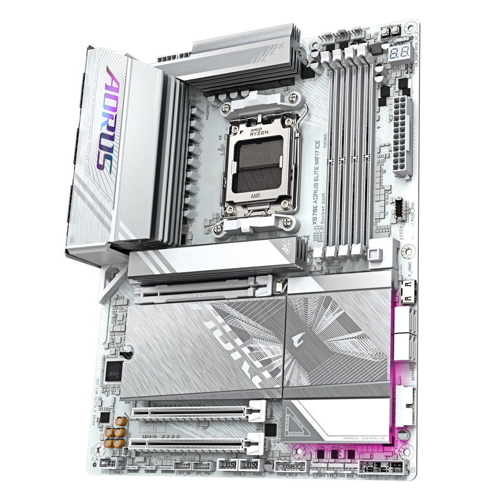 Mainboard Gigabyte X870E AORUS ELITE WIFI7 ICE (AMD X870E, AM5, DDR5, ATX, Wi-Fi 7)