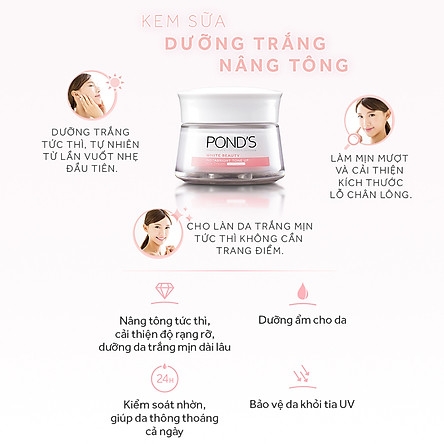 Kem Sữa Dưỡng Trắng Nâng Tông Pond'S White Beauty (50g)