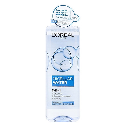 Nước tẩy trang Loreal Micellar Water 3-in-1 Refreshing Even For Sensitive Skin