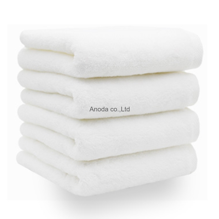 3 Cái Khăn Tắm 40X80Cm 100% Cotton Màu White 130G/C
