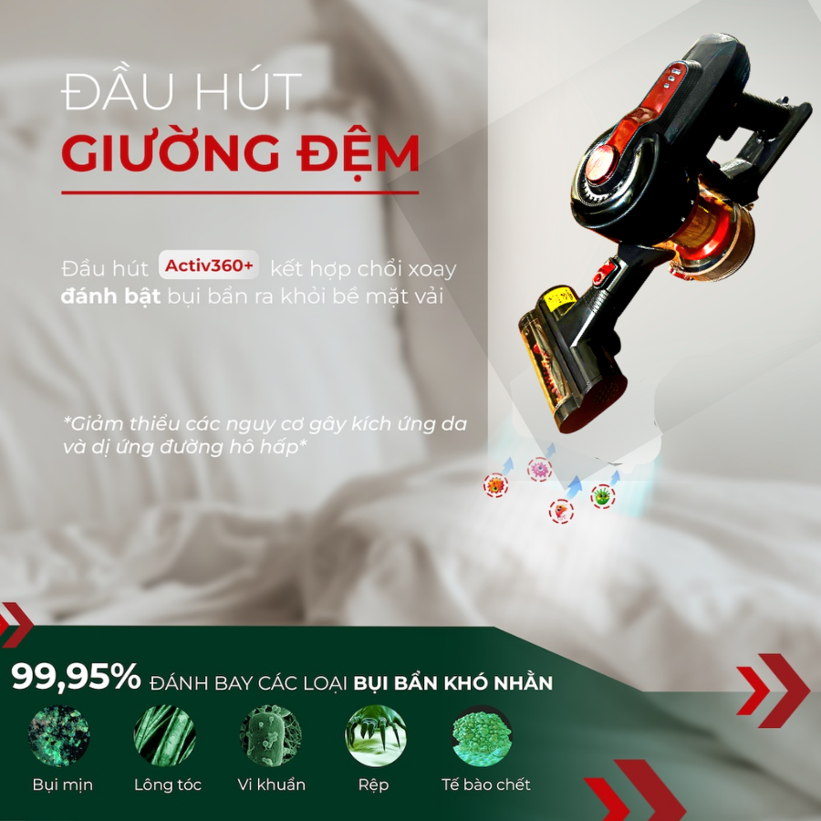 Máy hút bụi cầm tay không dây đa năng có thể gập được cao cấp lực hút mạnh robot VIKIT S1