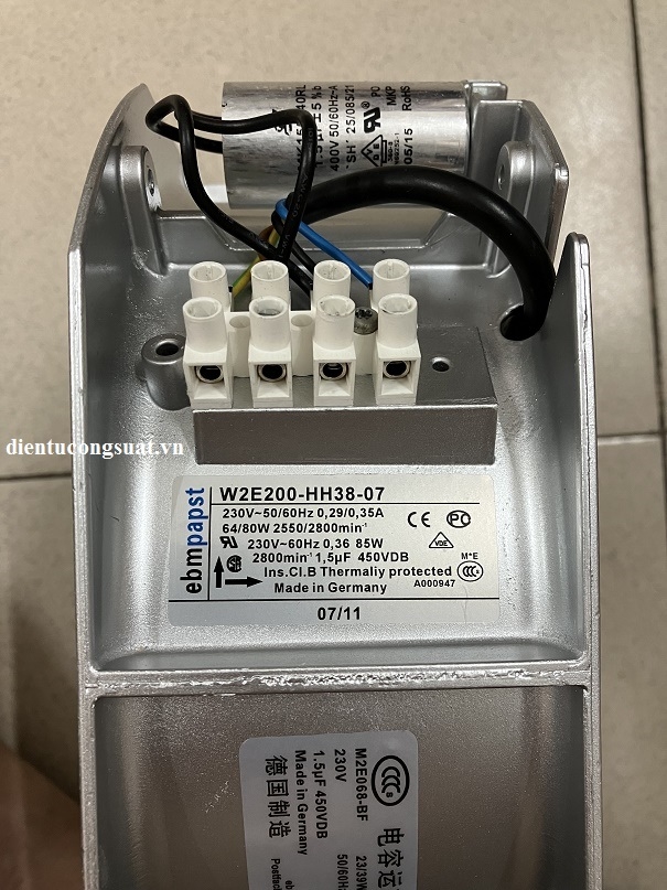 Quạt tản nhiệt AC220V ebm-papst W2E200-HH38-07 Minh Quân