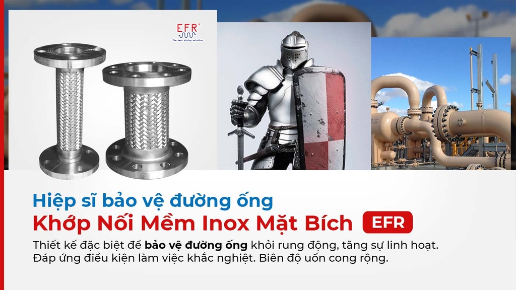 Khớp nối mềm inox mặt bích, ống nối mềm inox mặt bích