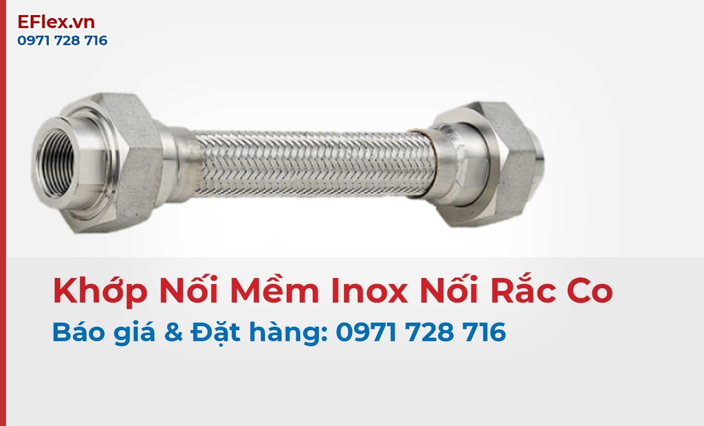 Khớp Nối Mềm Inox Nối Rắc Co Ron/Côn