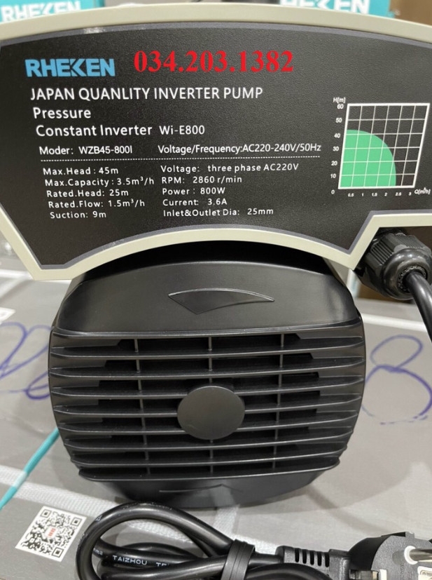 Bơm Rheken tăng áp điều khiển biến tần WZB50-1500I