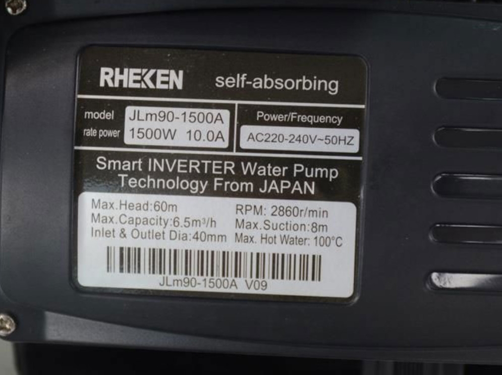 Bơm Rheken đầu gang tự động JLM90-1500A