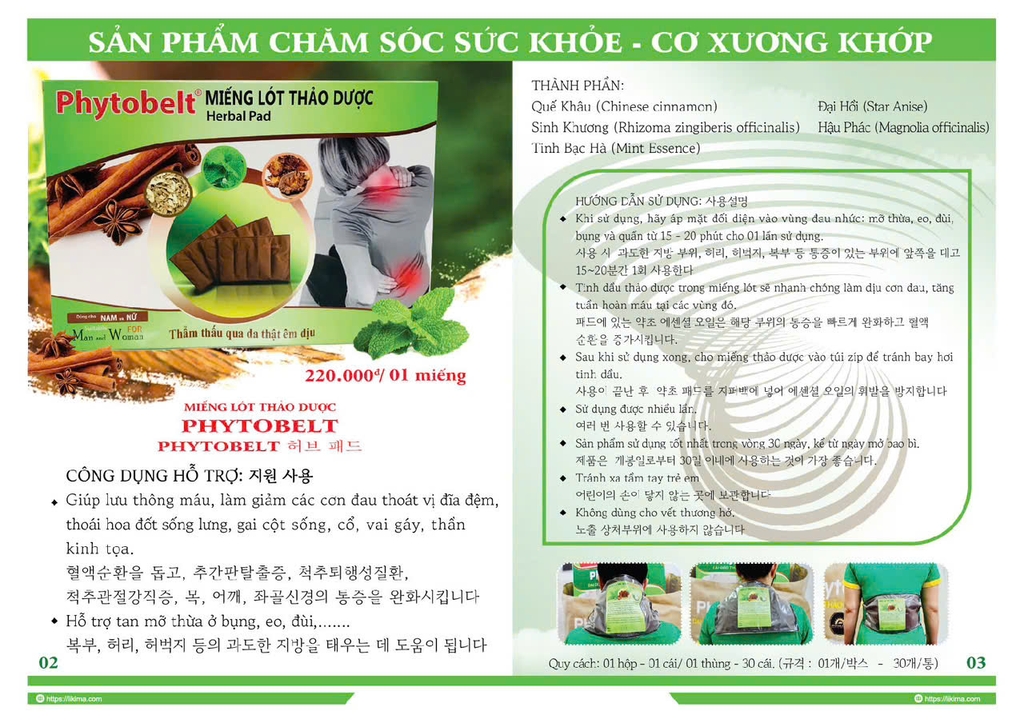 ĐAI LƯNG THẢO DƯỢC PHYTOBEL