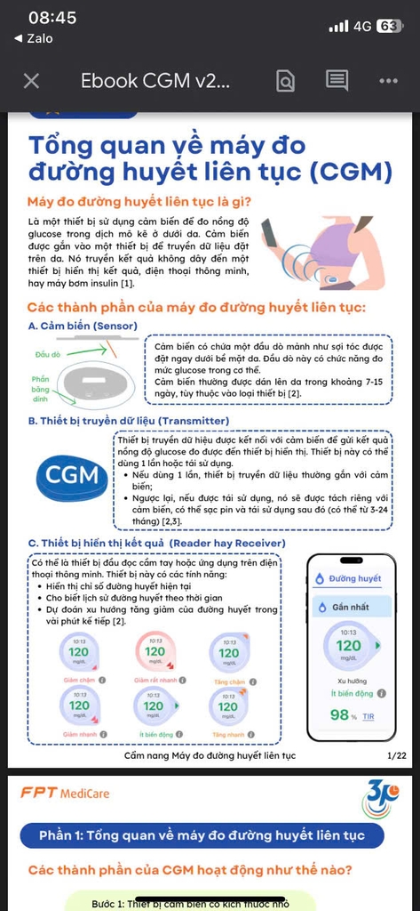 Máy đo đường huyết liên tục