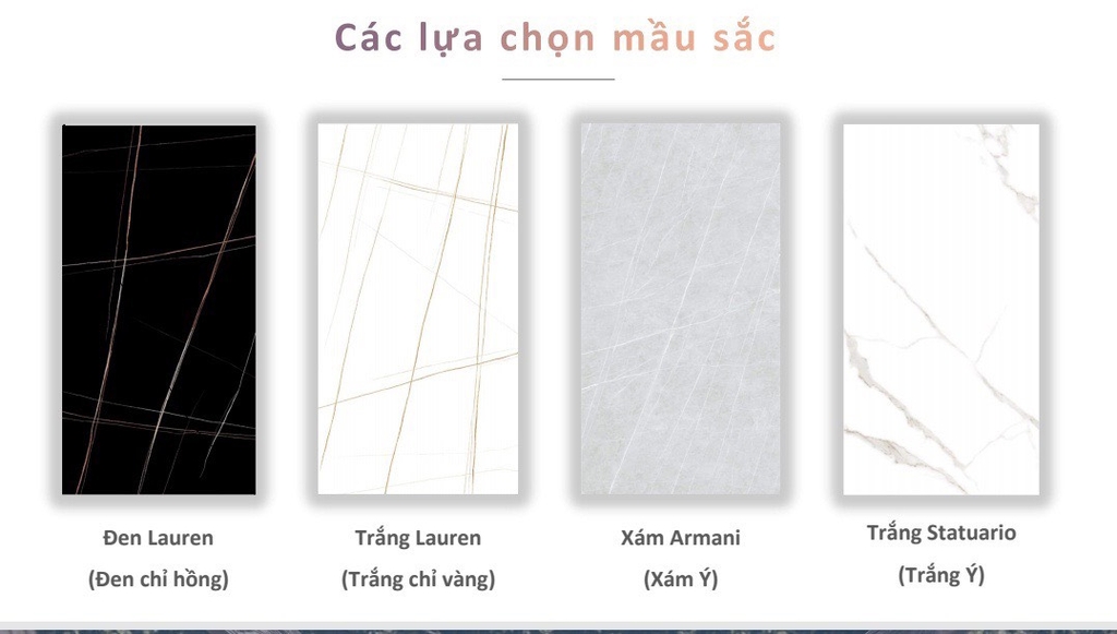 chọn màu sắc cho đá ceramic