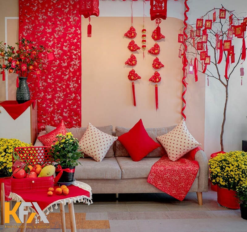 Gợi ý ý tưởng trang trí phòng khách đón tết 2025 Bằng Đồ Handmade
