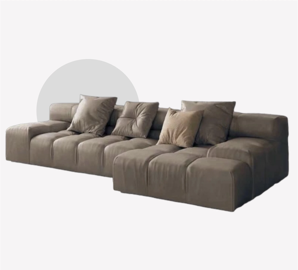 Sofa góc nỉ microco ( ghi đậm )