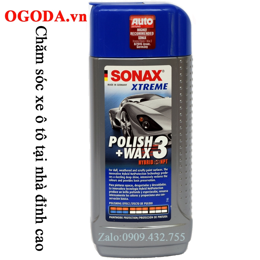 Kem đánh bóng, xóa xước sơn xe ô tô - Sonax xtreme polish & wax 3