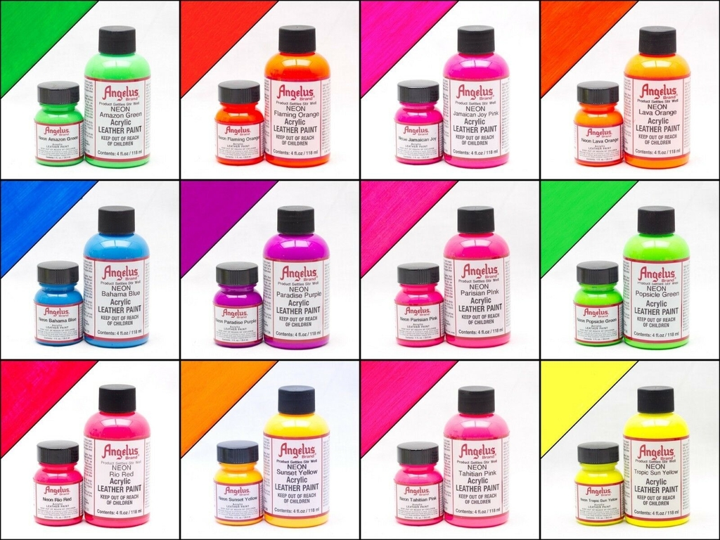 Màu vẽ da, vải Angelus Leather Paint Neon 118ml (4Oz)