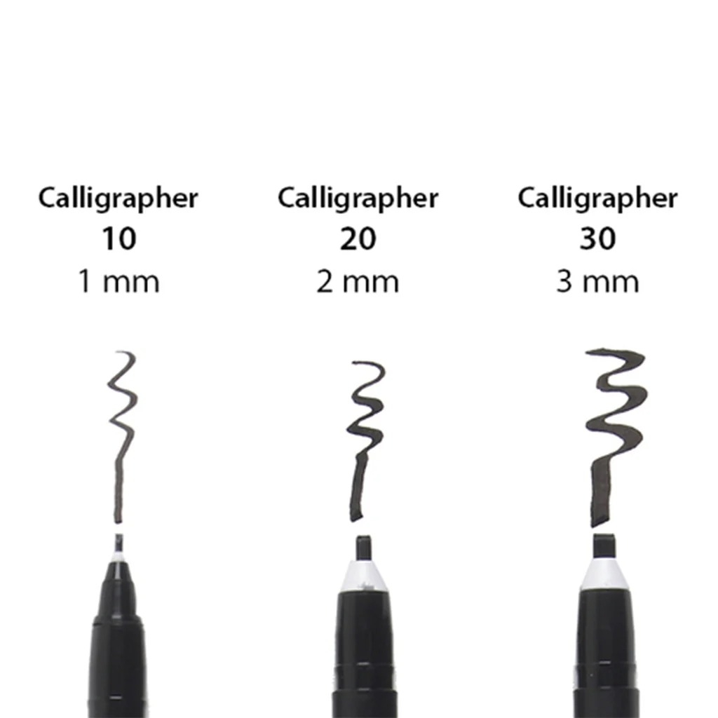 Bút lông vẽ thư pháp chuyên dụng Sakura Pigma Calligrapher - Màu đen