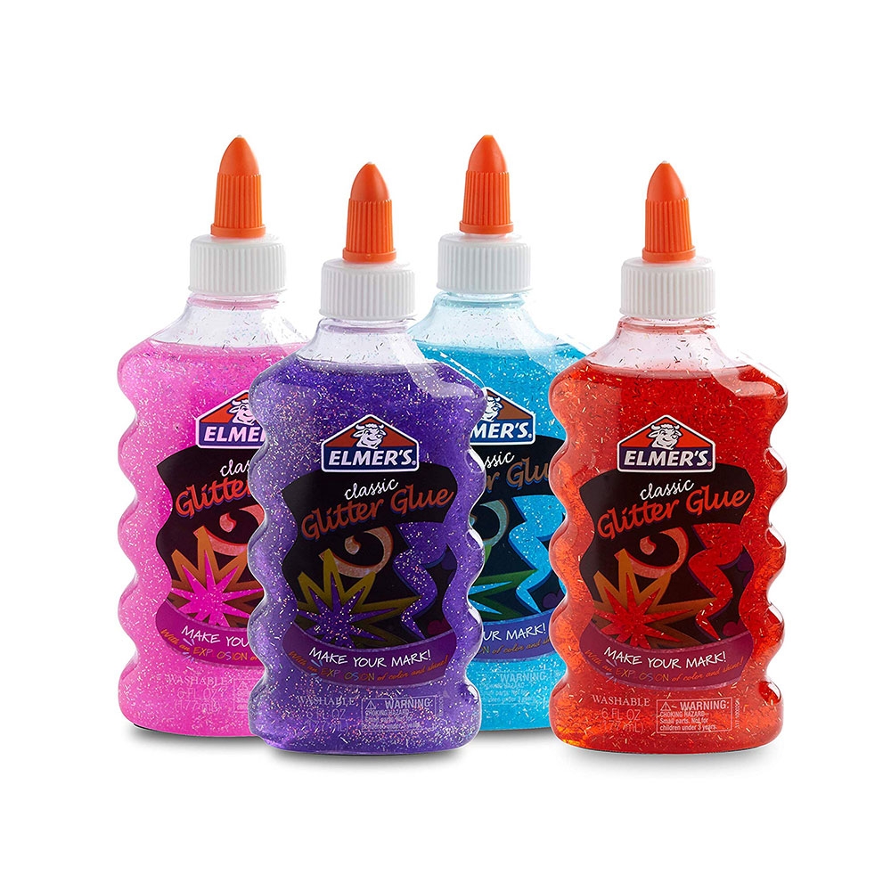 Keo dán kim tuyến Elmer’s Glitter Glue 177ml – Hồng (Pink)