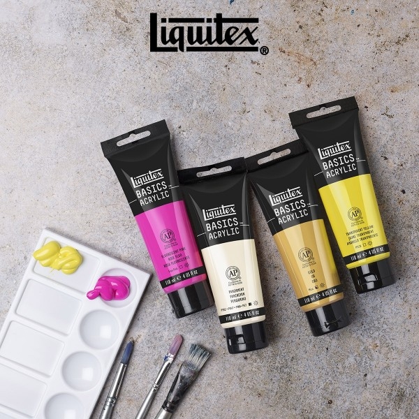 Màu vẽ đa chất liệu Liquitex Basics Acrylic Bronze Yellow #530 – 118ml (4Oz)