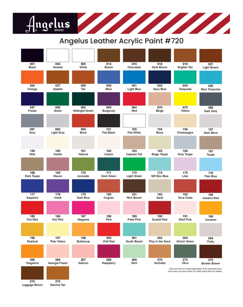 Màu vẽ da, vải Angelus Leather Paint Standard South Beach 29.5ml (1Oz) – 261