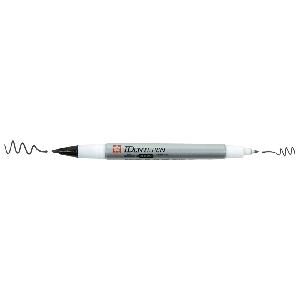 Bút lông dầu 2 đầu vẽ đa chất liệu Sakura Identi Pen - Ngòi 0.4mm / 1.0mm