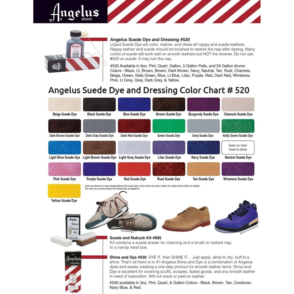 Màu nhuộm da lộn Angelus Suede Dye Red 90ml (3Oz) – 064
