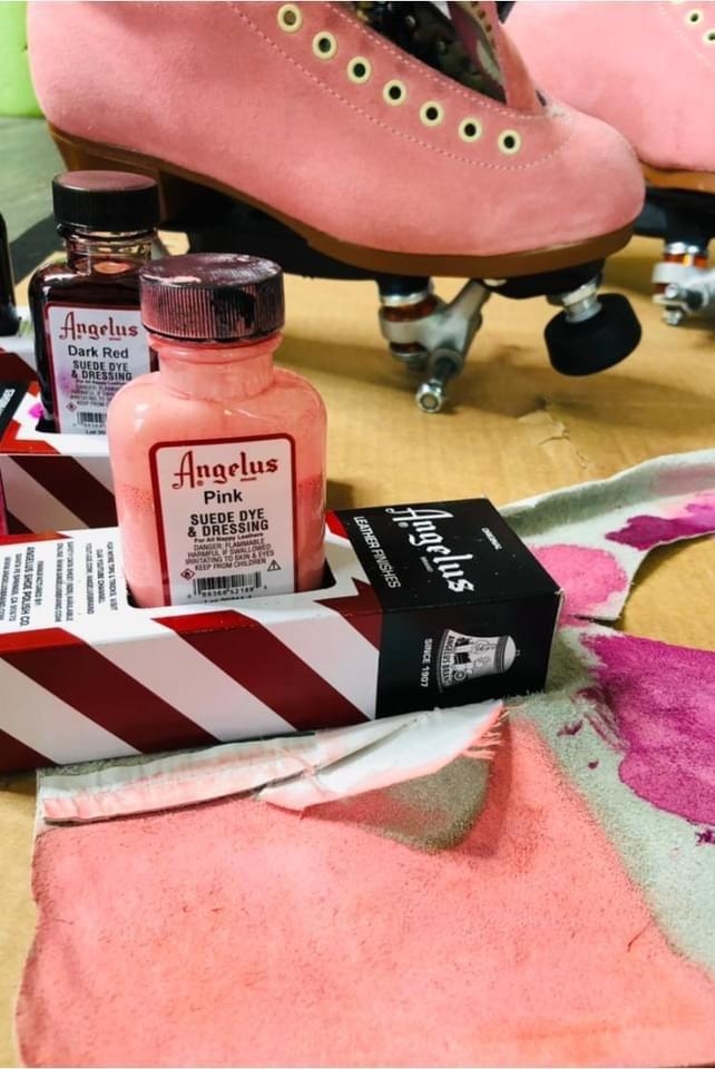 Pink suede dye clearance