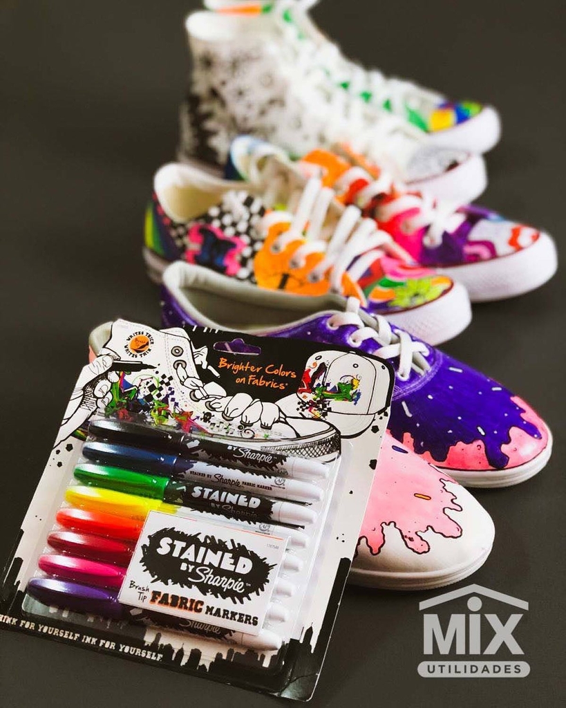 Bút vẽ vải giặt không phai màu, ngòi cọ Sharpie Stained