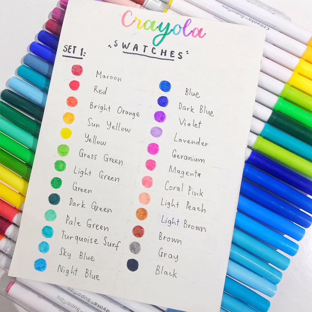 Bộ bút lông màu, có thể rửa được Crayola Super Tips Washable Markers - 100 Màu