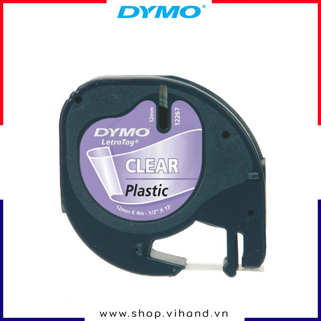 Cuộn nhãn dán Dymo (LT) nhựa Polyester dùng cho máy LetraTag