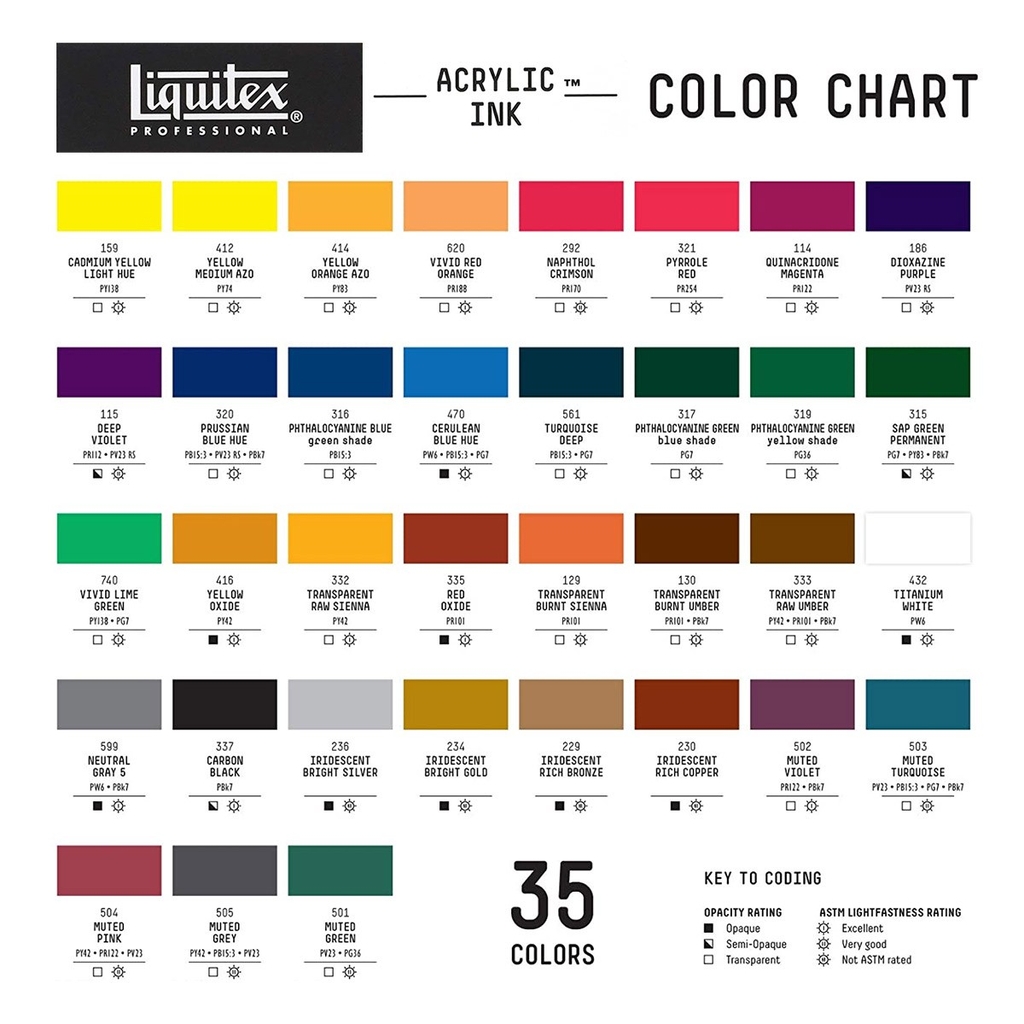 Mực acrylic cao cấp Liquitex Professional Acrylic Ink - 30ml (1Oz)