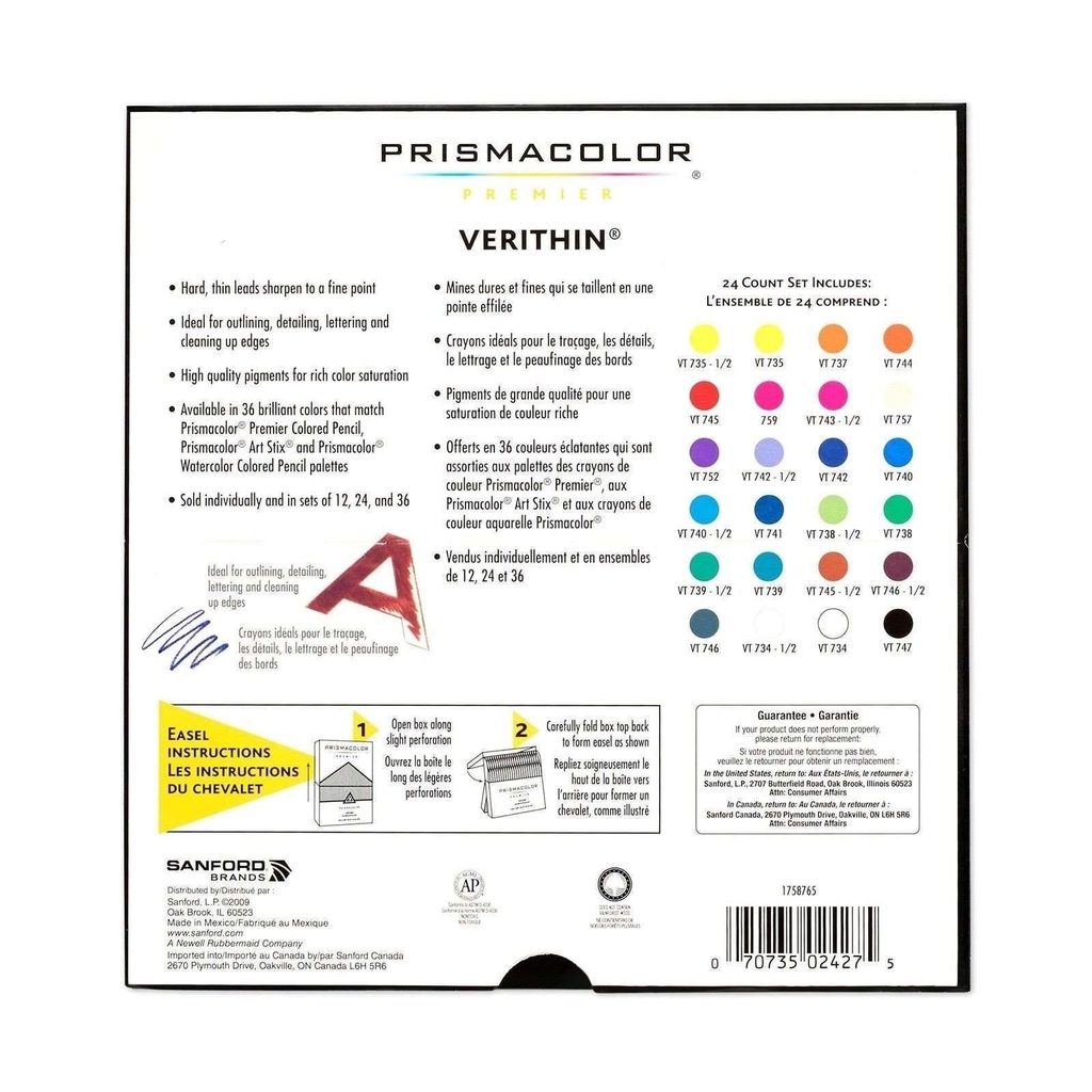 Bút chì màu lõi cứng Prismacolor Premier Verithin 747 - Black