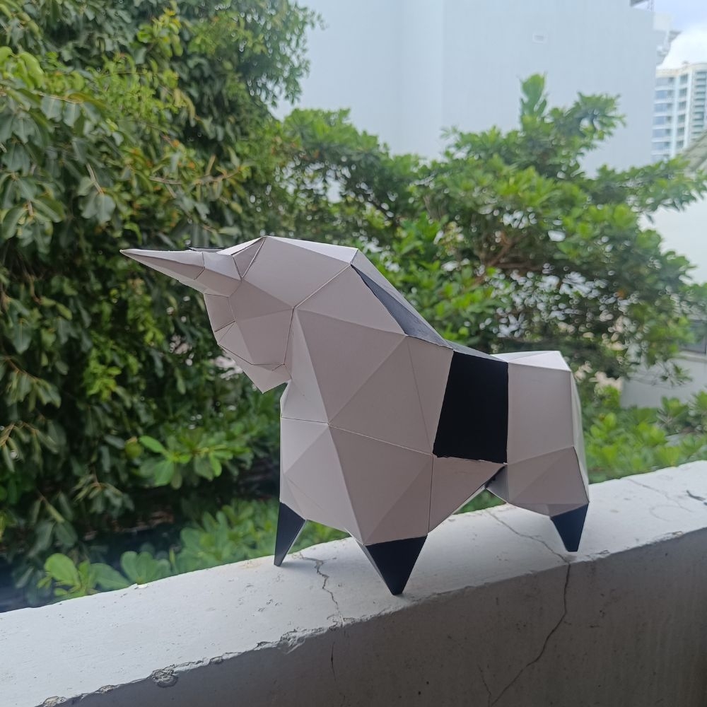 Bộ kit DIY Mô hình giấy 3D Bull tự láp ráp (MH-03)