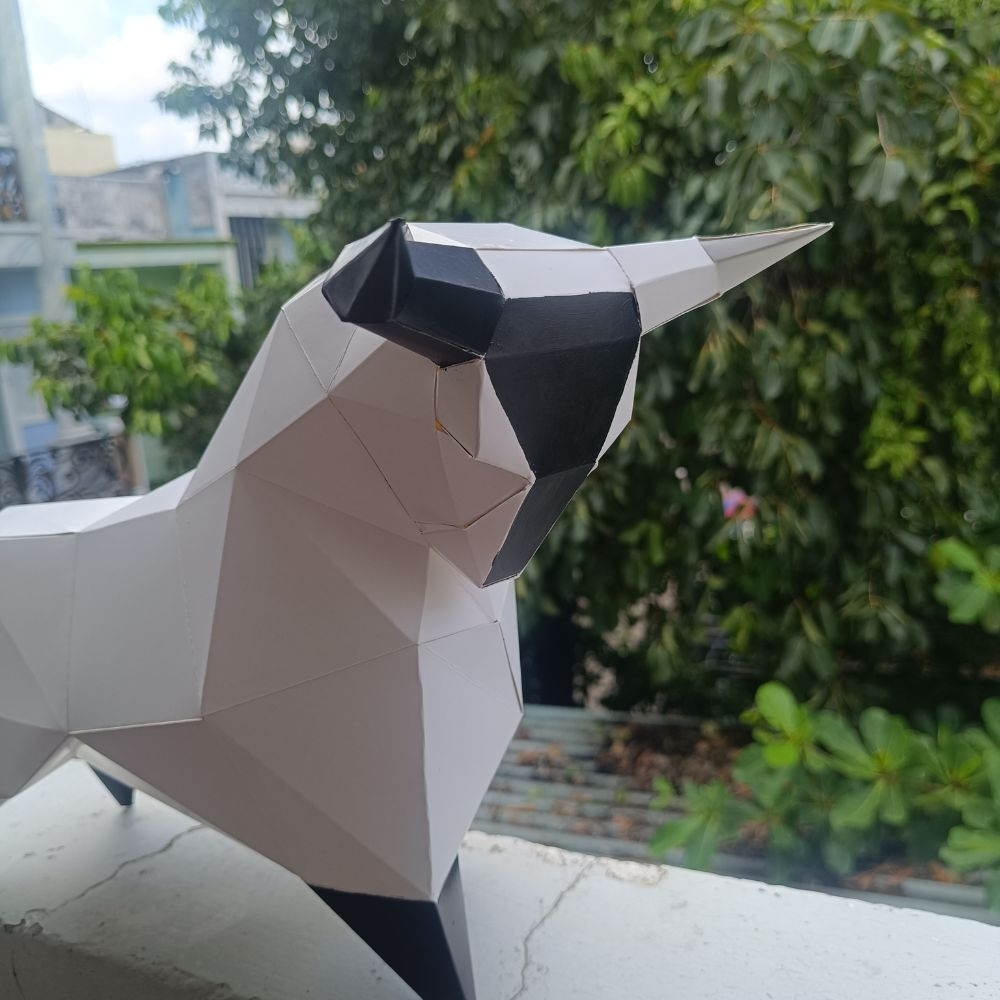 Bộ kit DIY Mô hình giấy 3D Bull tự láp ráp (MH-03)