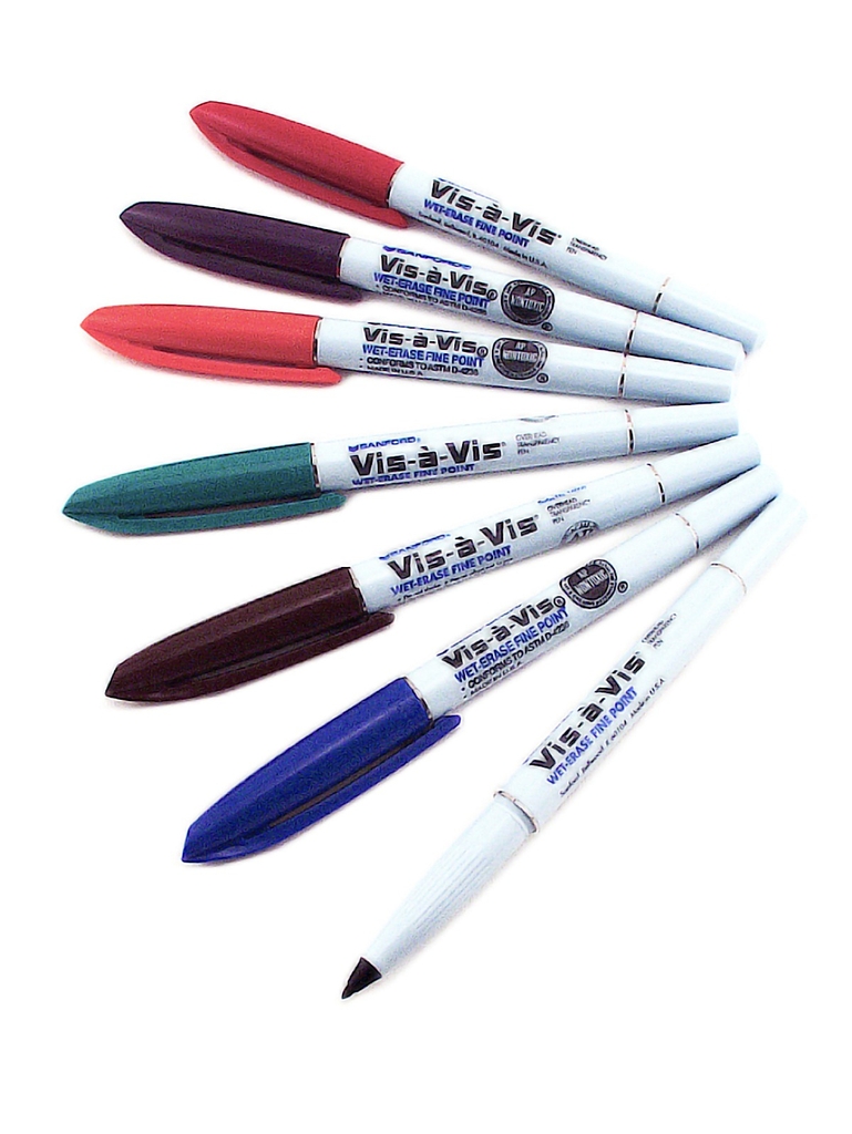 Bút lông vẽ đa chất liệu Expo Vis-a-Vis Wet Erase Fine Markers - Đỏ (Red)