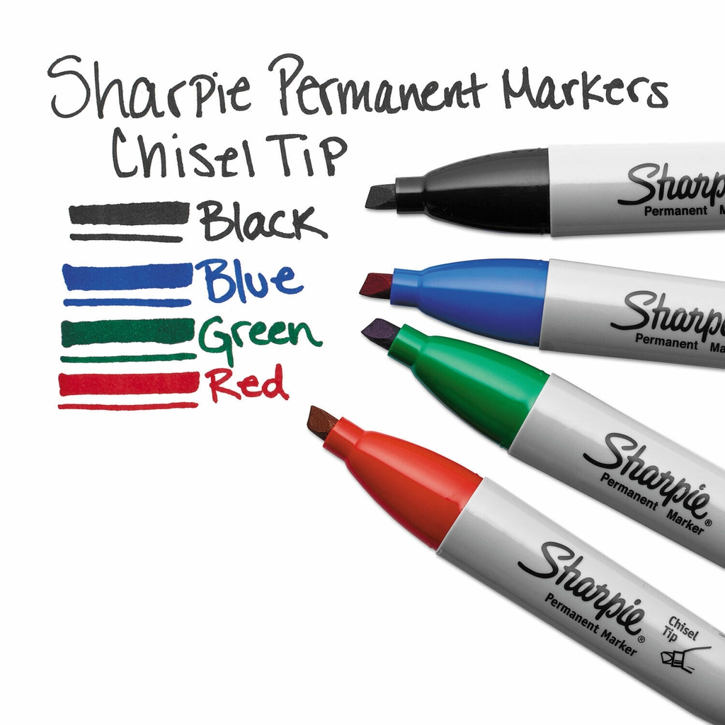 Bút lông dầu vẽ trên nhiều chất liệu Sharpie Chisel Tip - Màu xanh lá (Green)