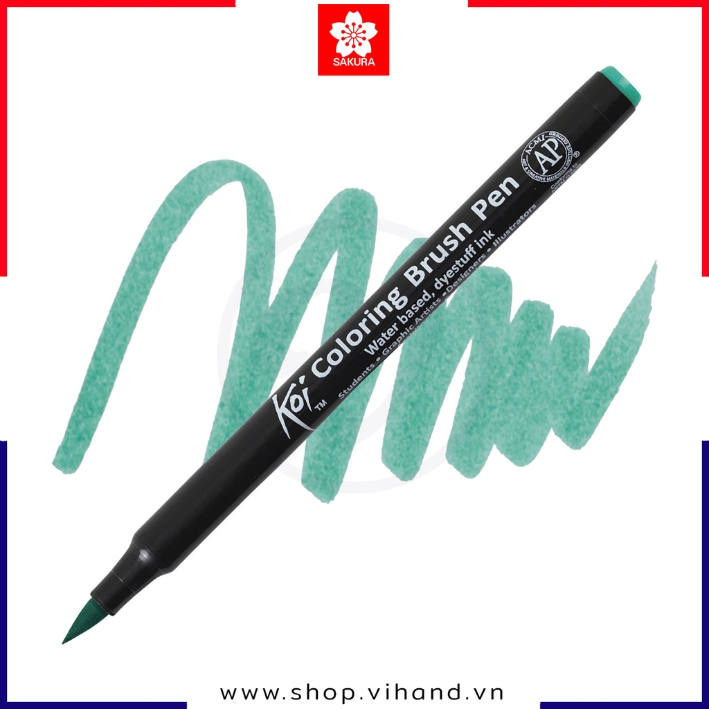 Bút lông ngòi cọ Sakura Koi Coloring Brush XBR28 Blue Green Light