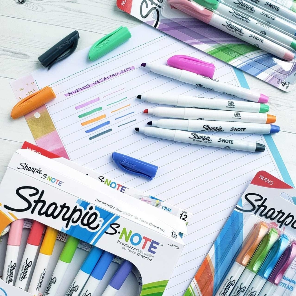Bút dạ quang cao cấp Sharpie S-Note Creative Markers - Bộ 4 màu