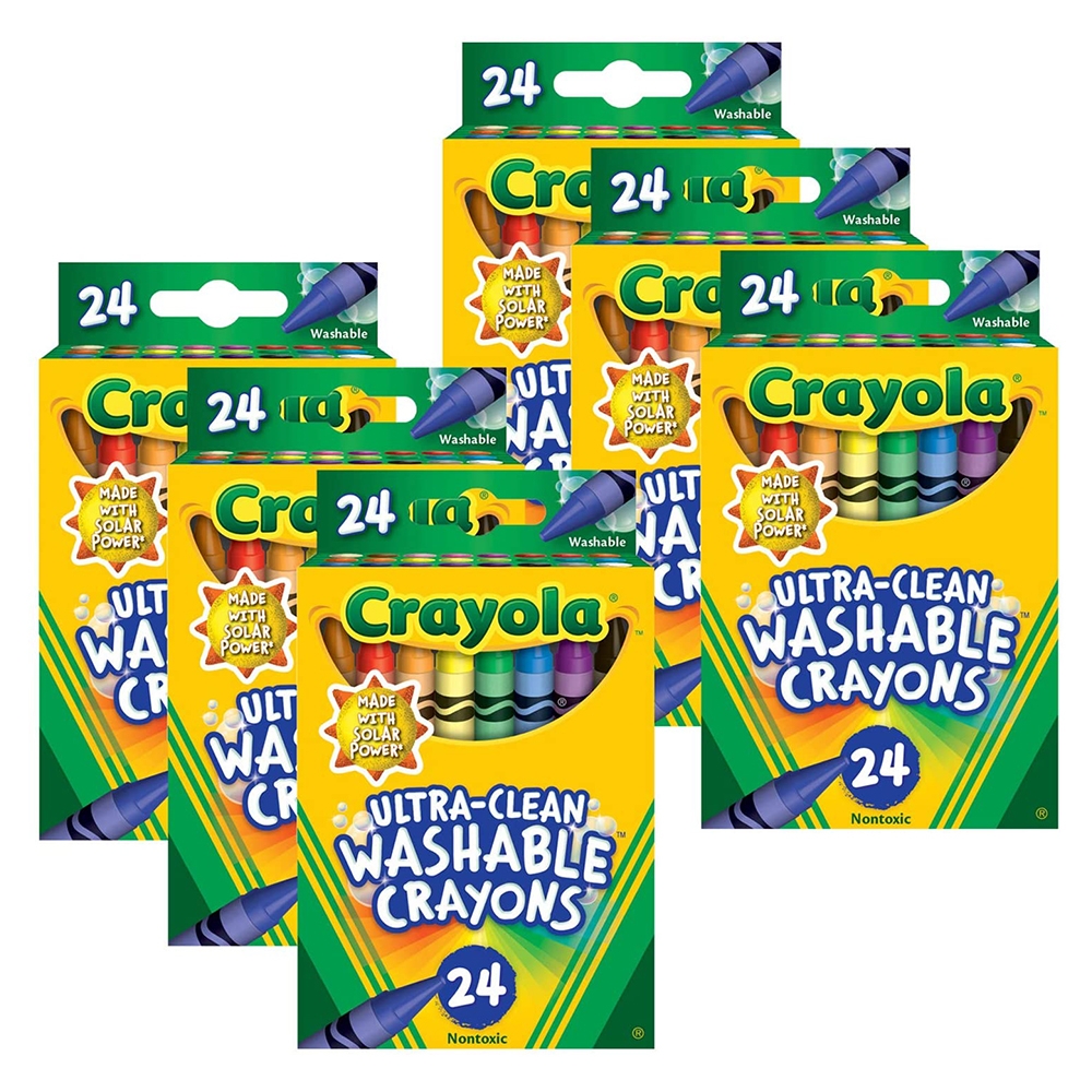 Bộ bút sáp màu, có thể rửa được Crayola Ultra-Clean Washable Crayons - 24 Màu