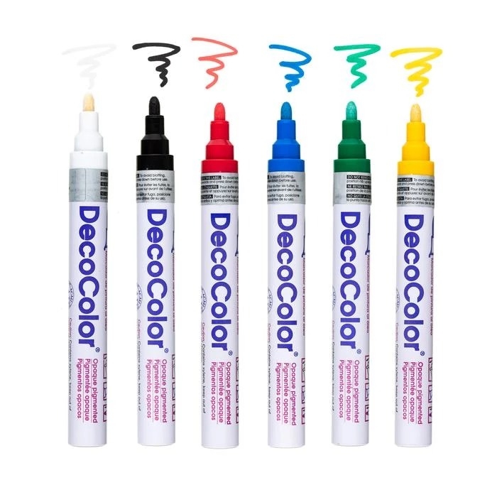 Bút sơn vẽ đa chất liệu, không xóa được Marvy Uchida DecoColor #728 - Ngòi 2.0mm
