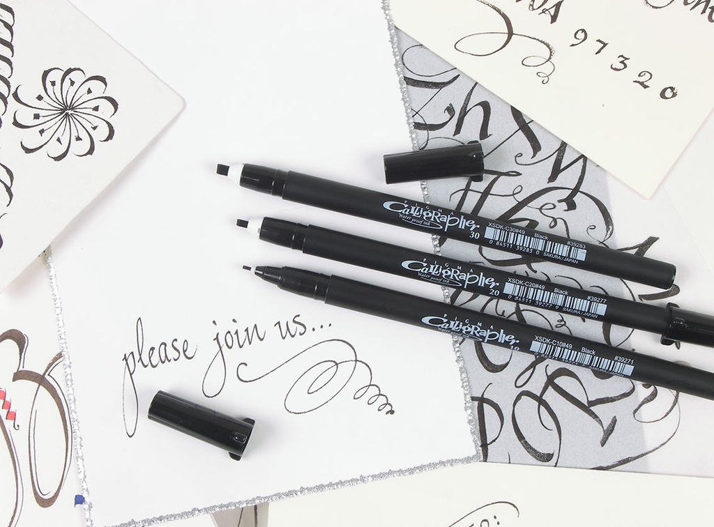 Bút lông vẽ thư pháp chuyên dụng Sakura Pigma Calligrapher - Màu đen