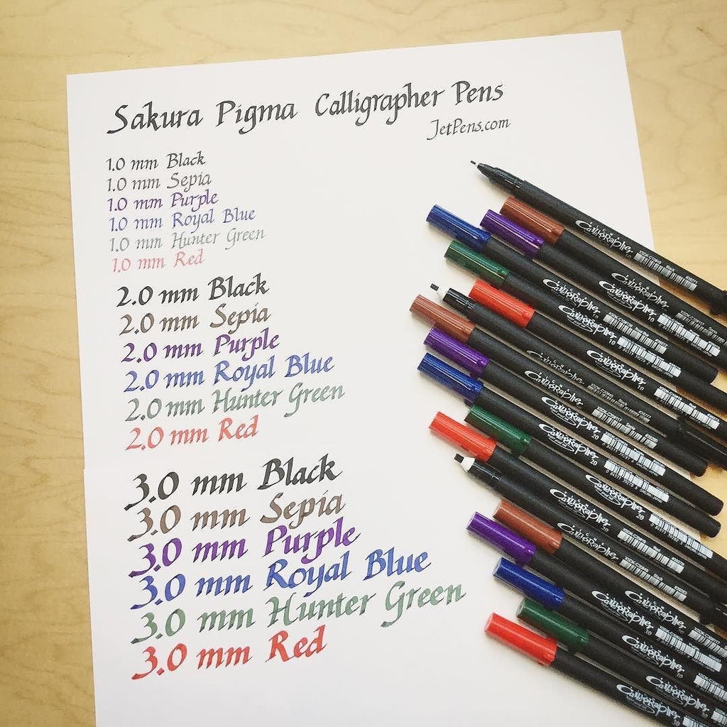 Bút lông vẽ thư pháp chuyên dụng Sakura Pigma Calligrapher - Màu đen