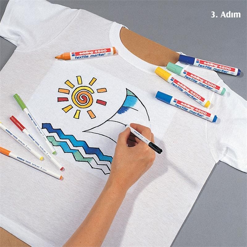 Bút vẽ vải không phai Edding 4600 Textile Marker - Yellow