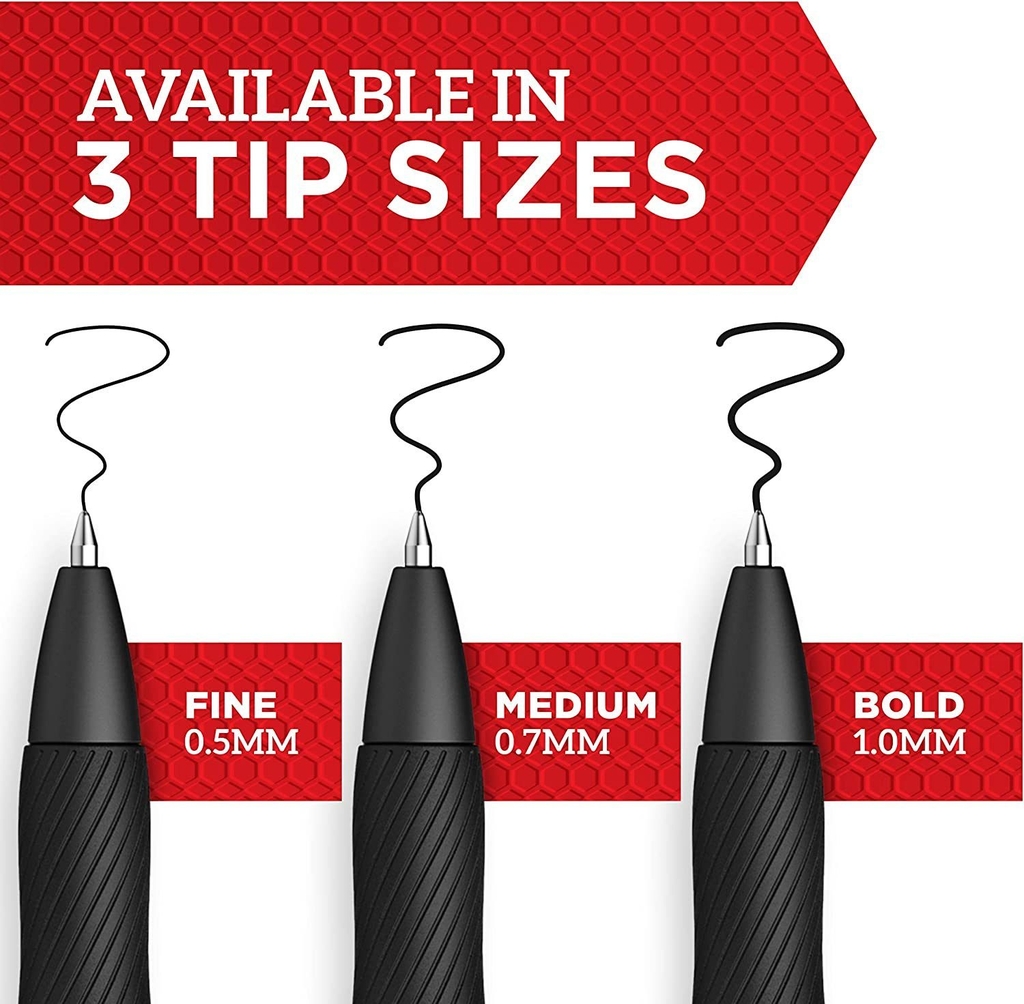 Bút bi gel đầu bấm cao cấp Sharpie S-Gel Medium Point 0.7mm - Black (Màu đen)