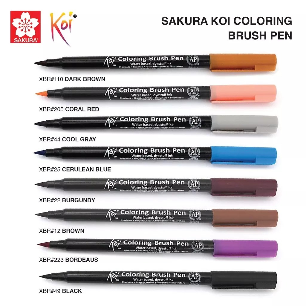 Bút lông ngòi cọ Sakura Koi Coloring Brush XBR#3 – Vàng (Yellow)