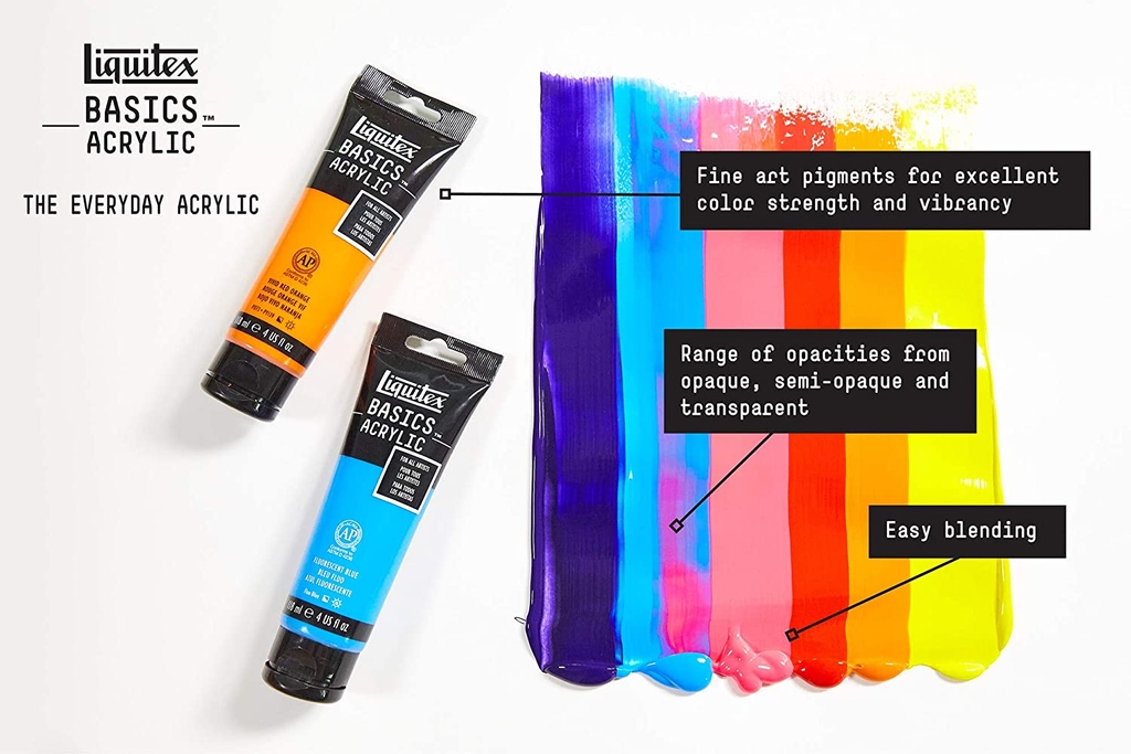 Màu vẽ đa chất liệu Liquitex Basics Acrylic Cerulean Blue Hue #470 – 118ml (4Oz)