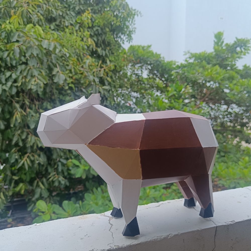 Bộ kit DIY Mô hình giấy 3D Capybara tự láp ráp (MH-01)
